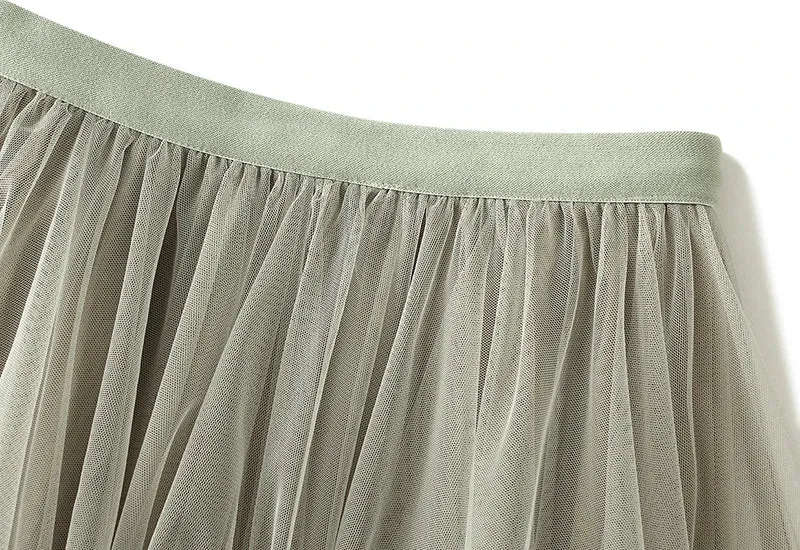 Handkerchief Layers Tulle Midi Skirt Ten Colours