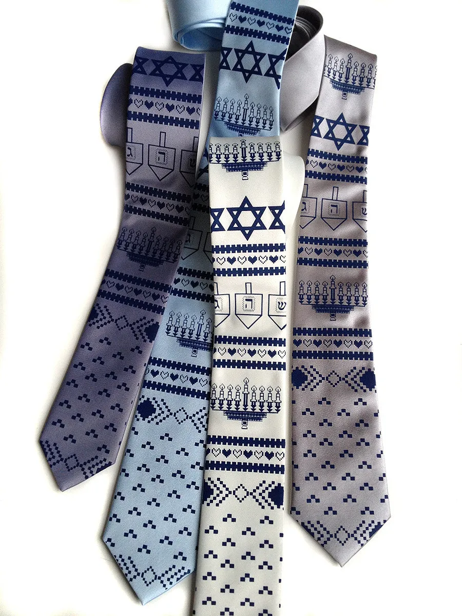 Hanukkah Sweater silk necktie