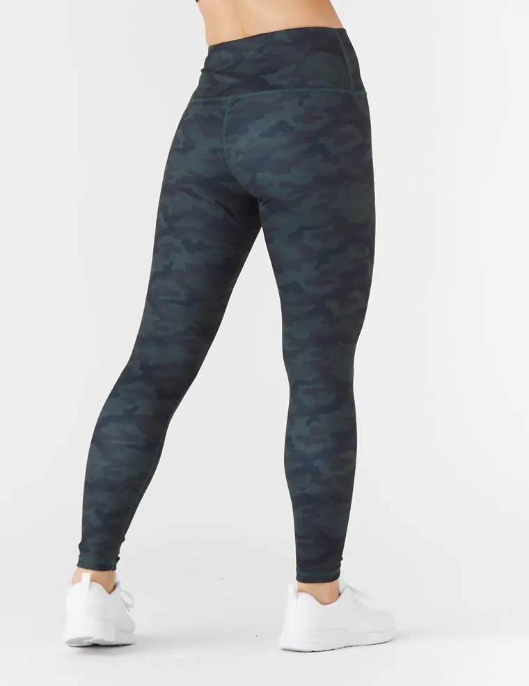 High Power Legging Print: Dark Camo - Online Only