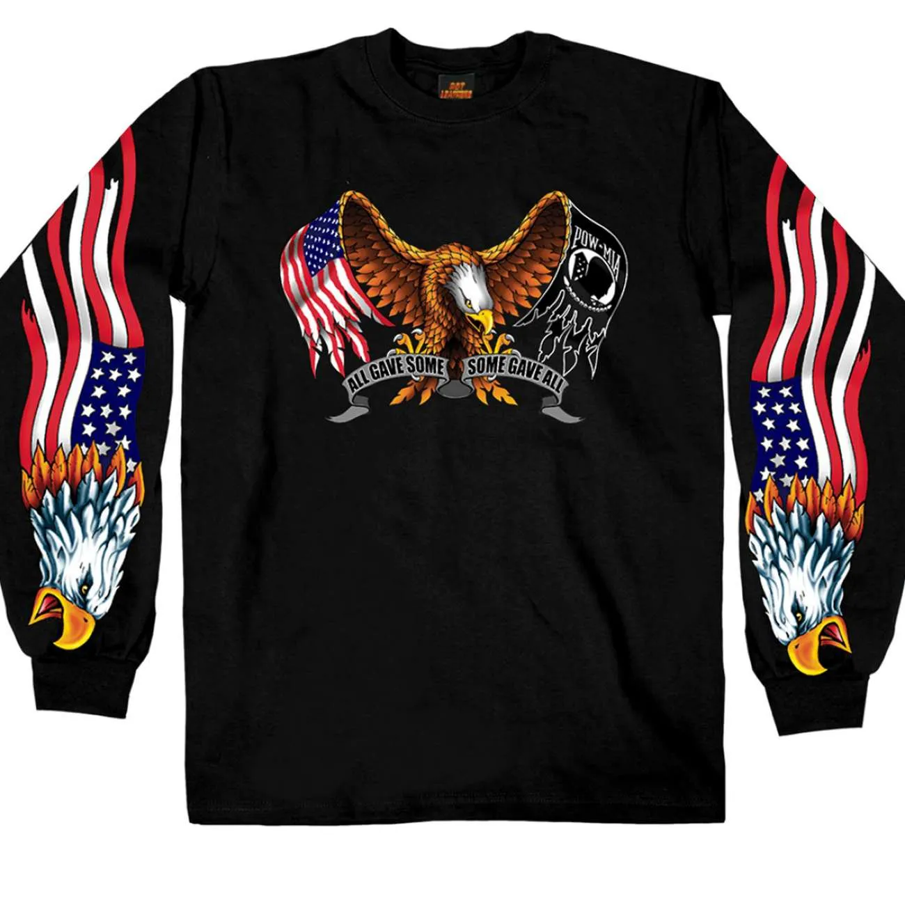 Hot Leathers GMS2024 Men’s ‘Some Gave All’ Long Sleeve Black Shirt