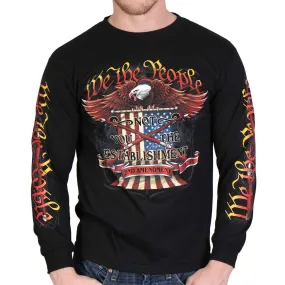 Hot Leathers GMS2358 Men’s ‘We the People’ Long Sleeve Black T-Shirt