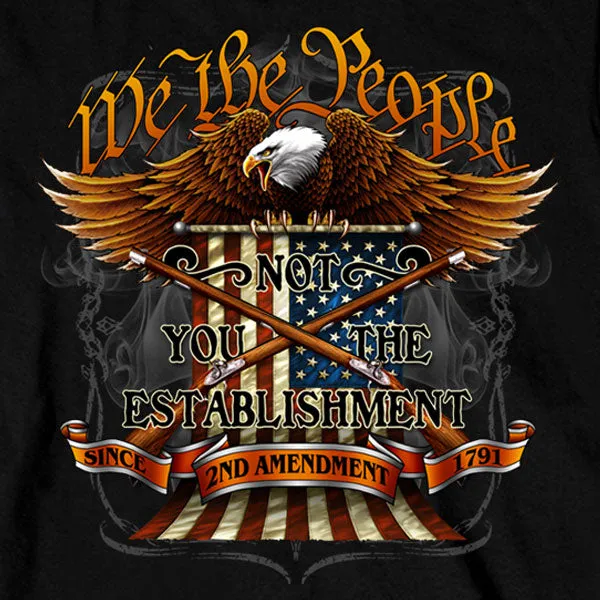 Hot Leathers GMS2358 Men’s ‘We the People’ Long Sleeve Black T-Shirt