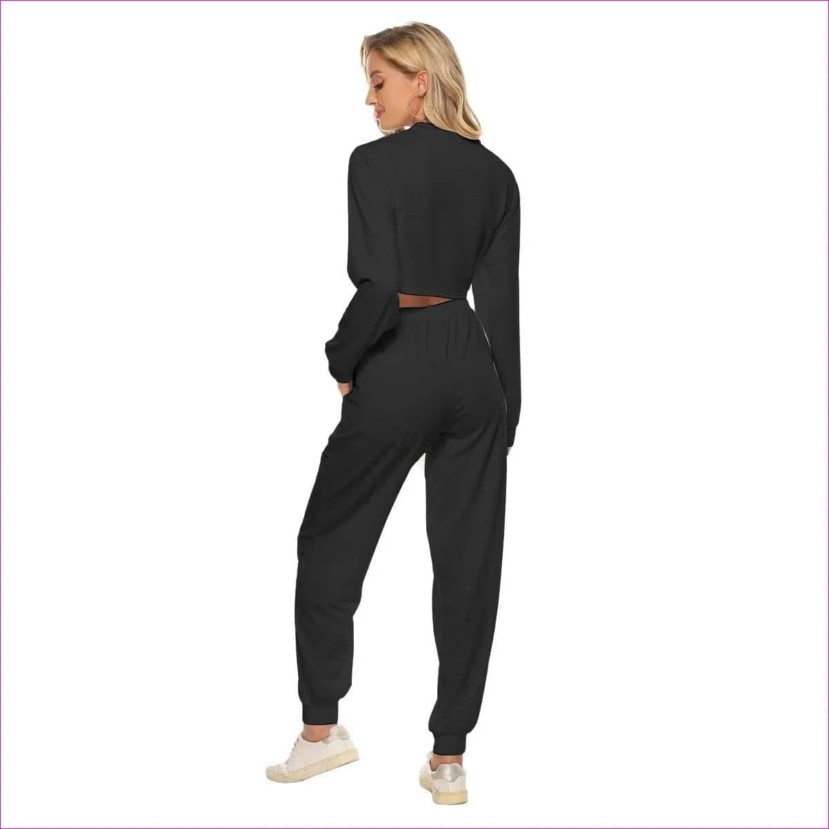 In Touch Womens Crop Sweatshirt Set