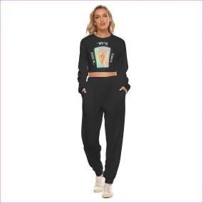 In Touch Womens Crop Sweatshirt Set