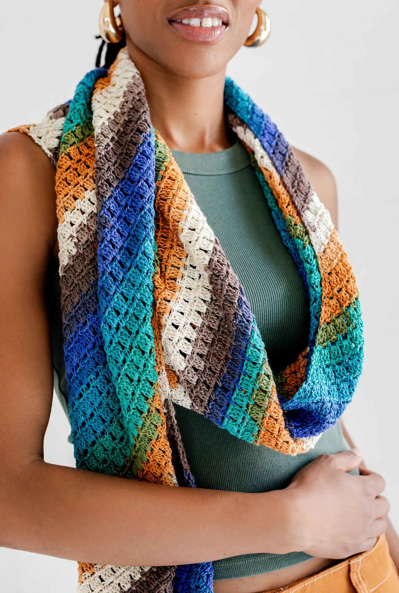 Kelli Bias Scarf // Crochet PDF Pattern