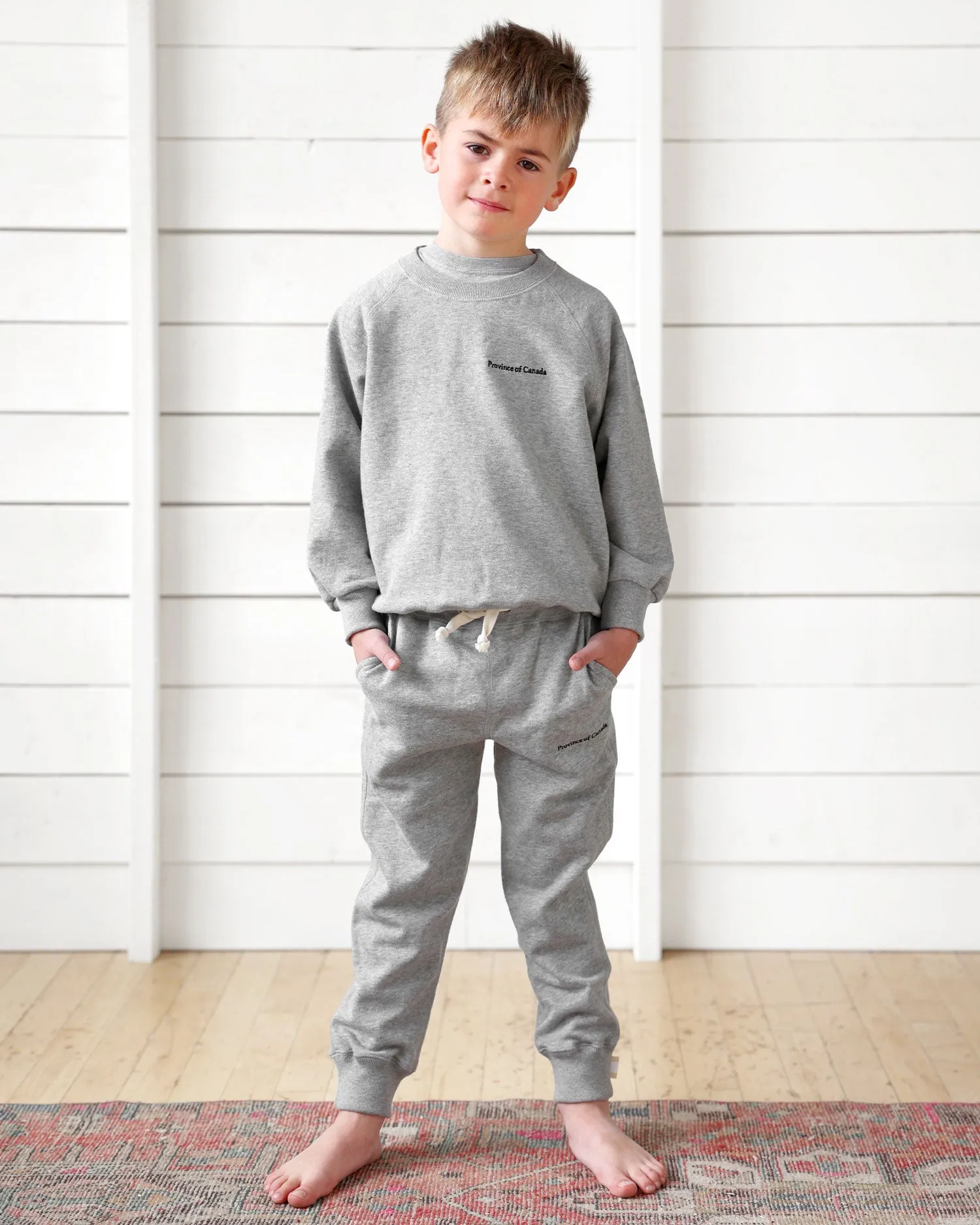 Kids French Terry Sweatpant Heather Grey - Unisex