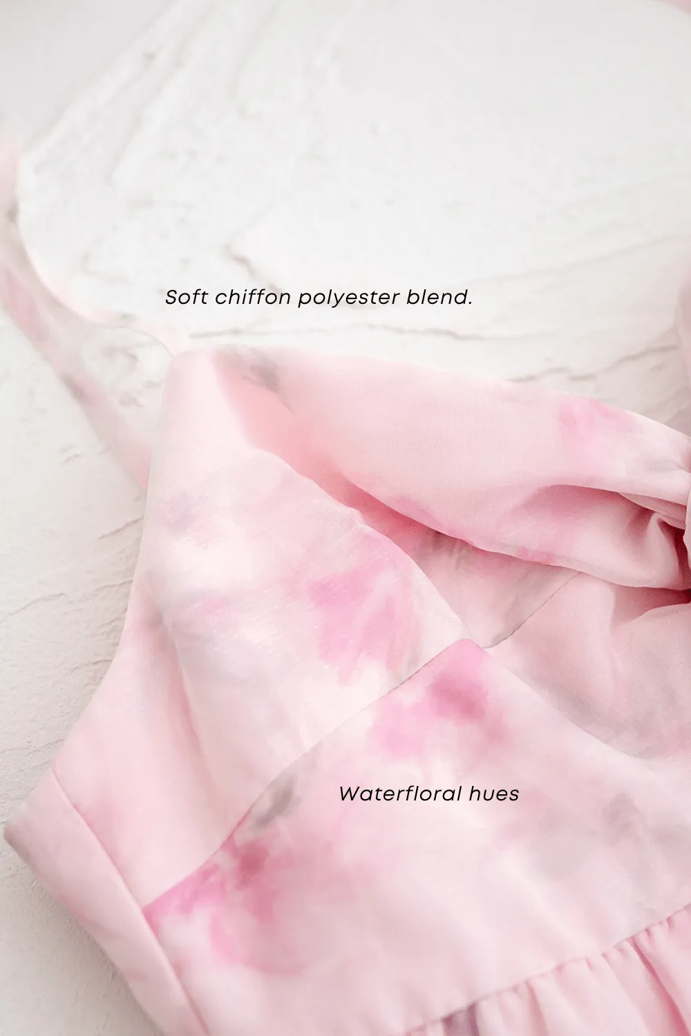 KURA FLORAL KNOT DRESS IN ETHEREAL PINK