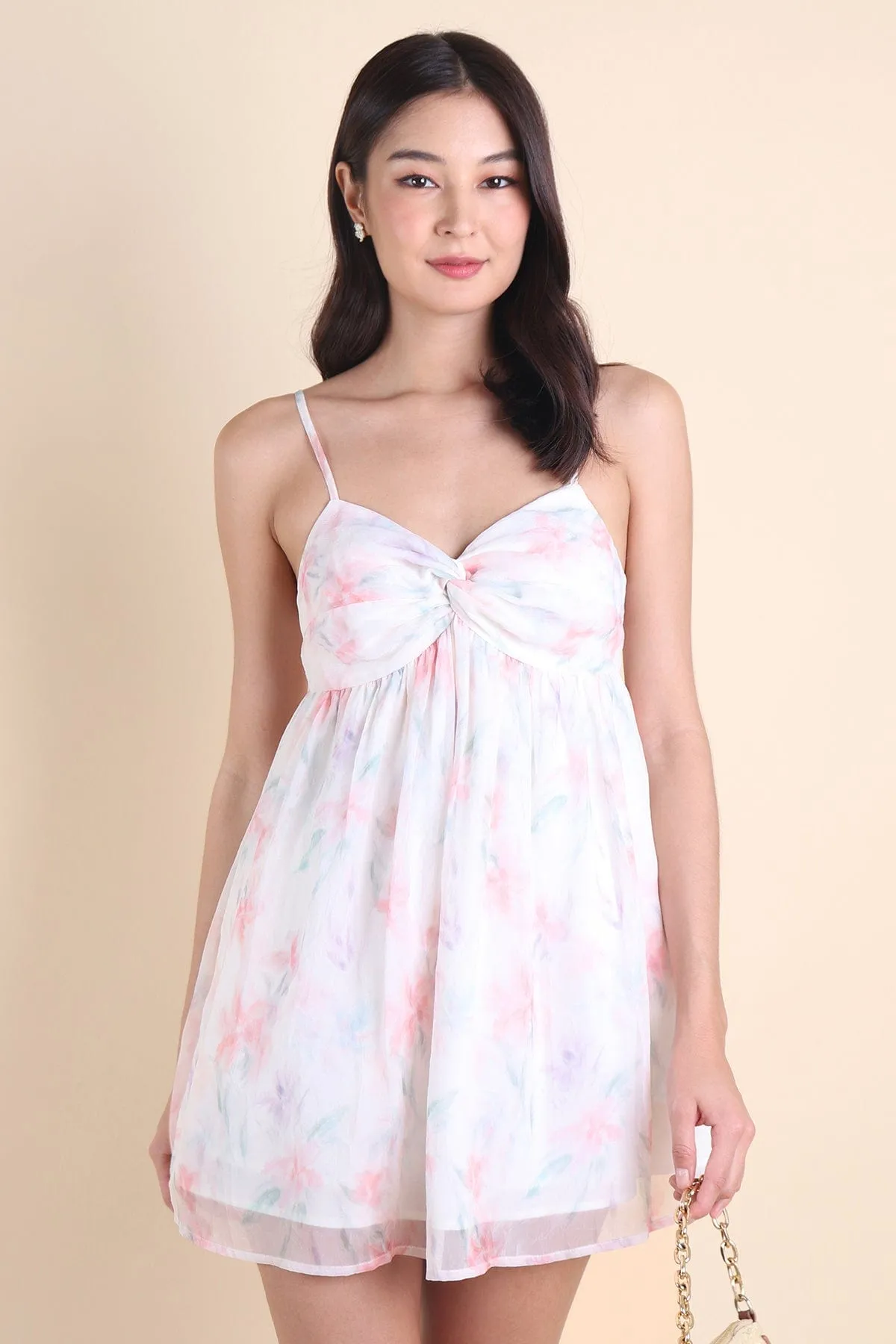 KURA FLORAL KNOT DRESS IN SPARKLY PASTEL