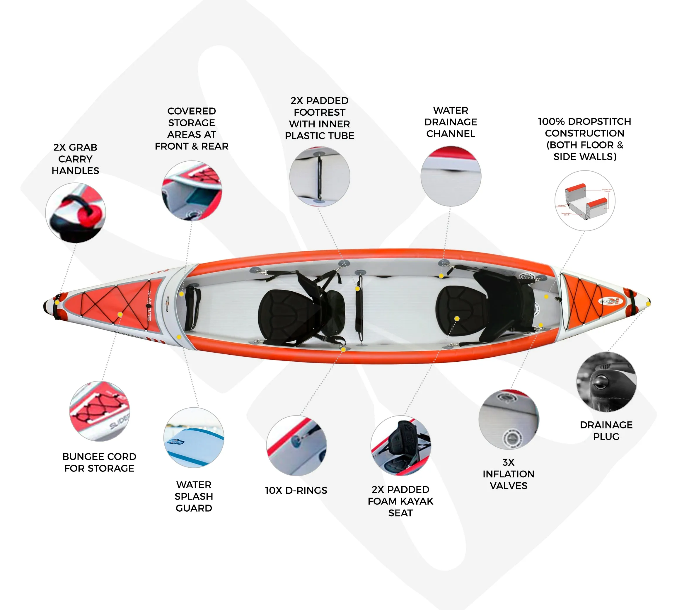 KXone Slider 410 Superlite - 4.1M Double Inflatable Kayak