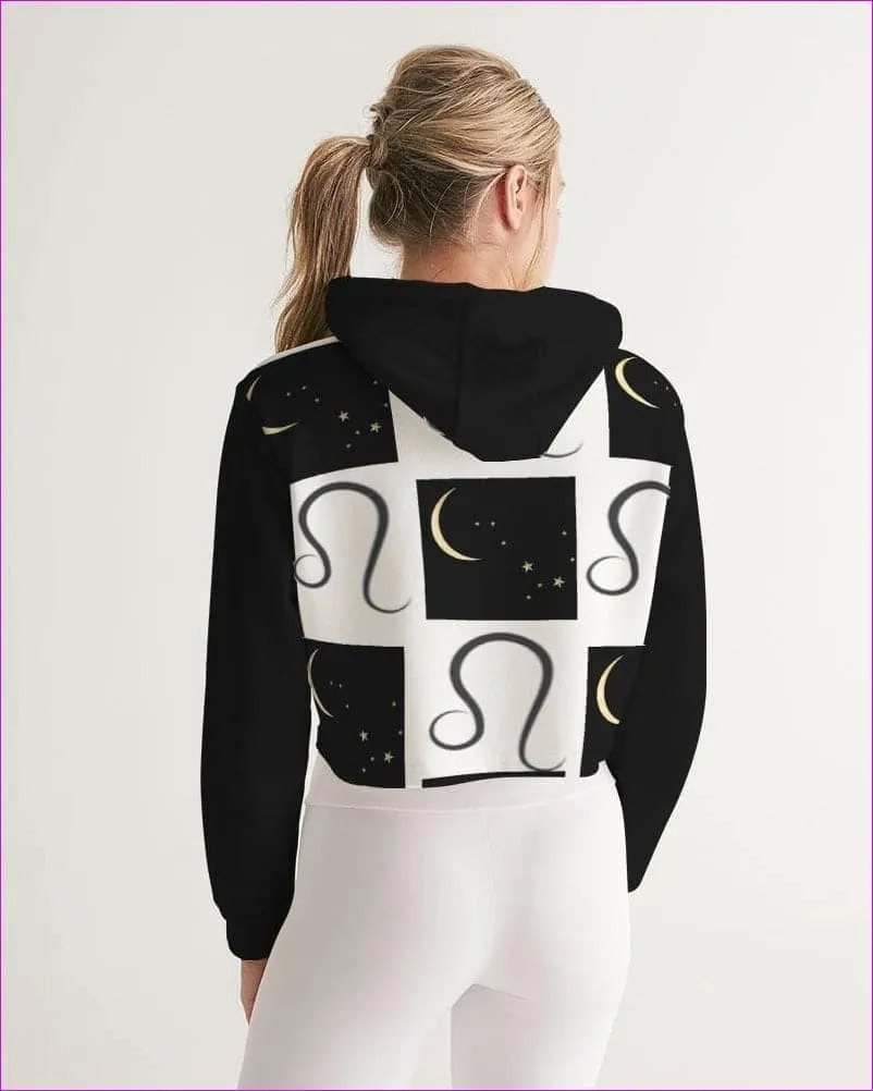 Leo Moon  Womens Cropped Hoodie