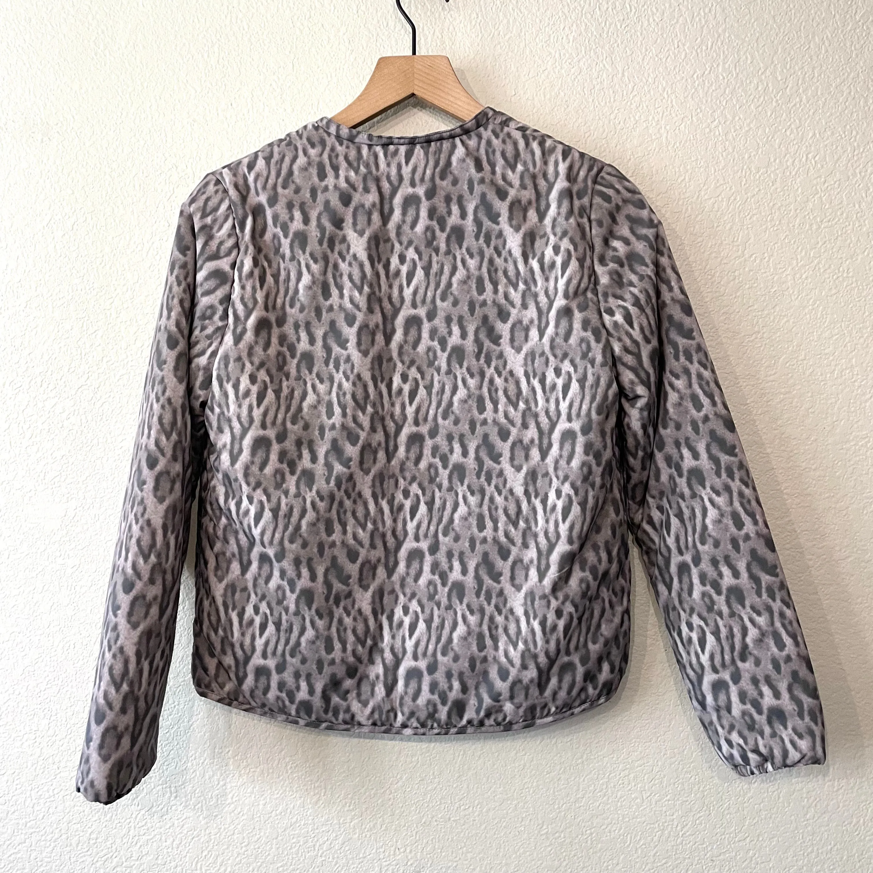 Leopard Puff Bomber Jacket