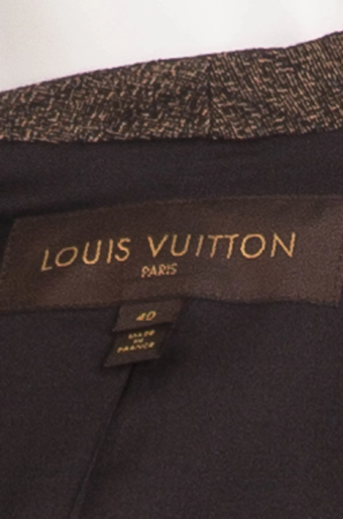 Louis Vuitton - Editorial, Black & Gold 2PC Skirt & Blazer - FR 40