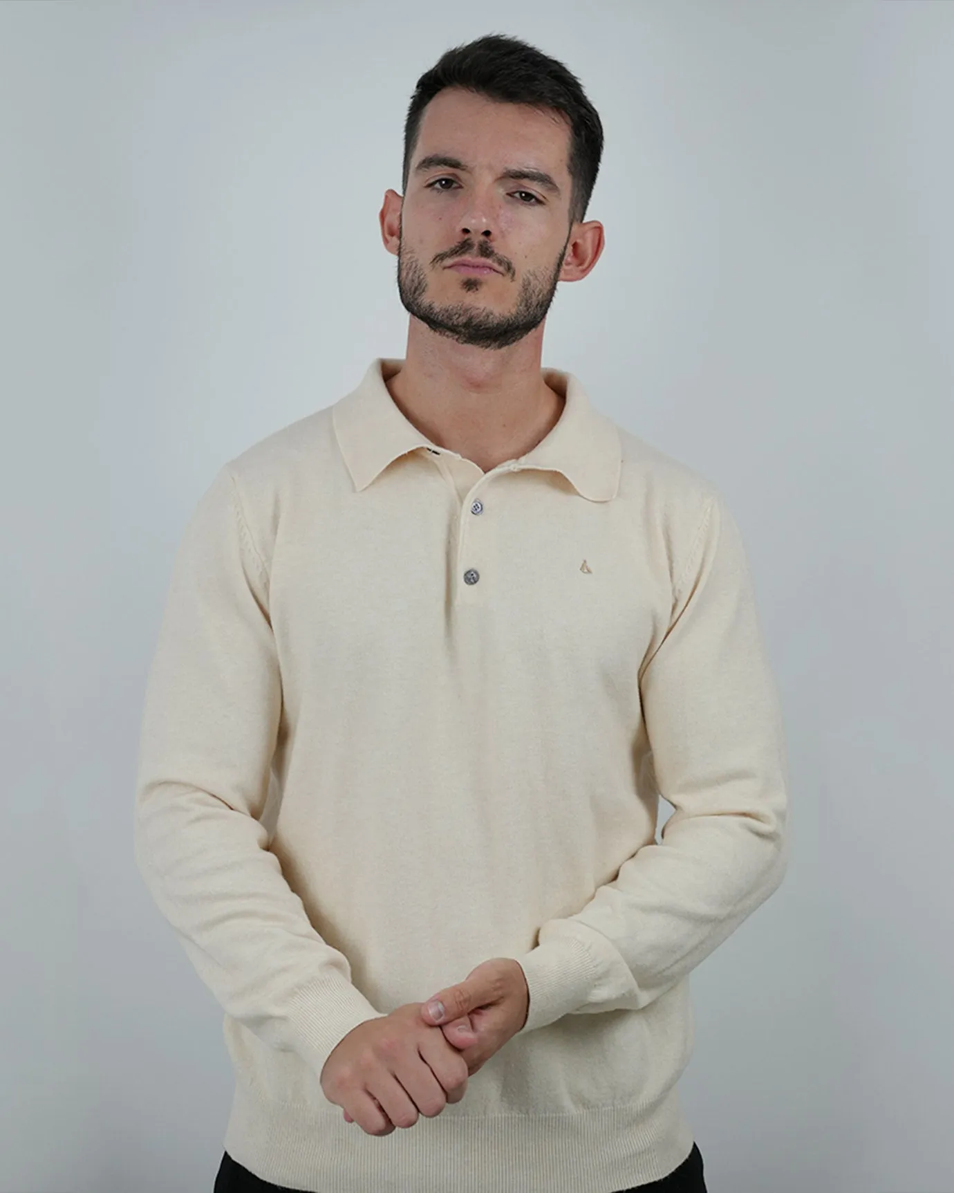 LOVAU COTTON WOOL OLD MONEY POLO - BEIGE