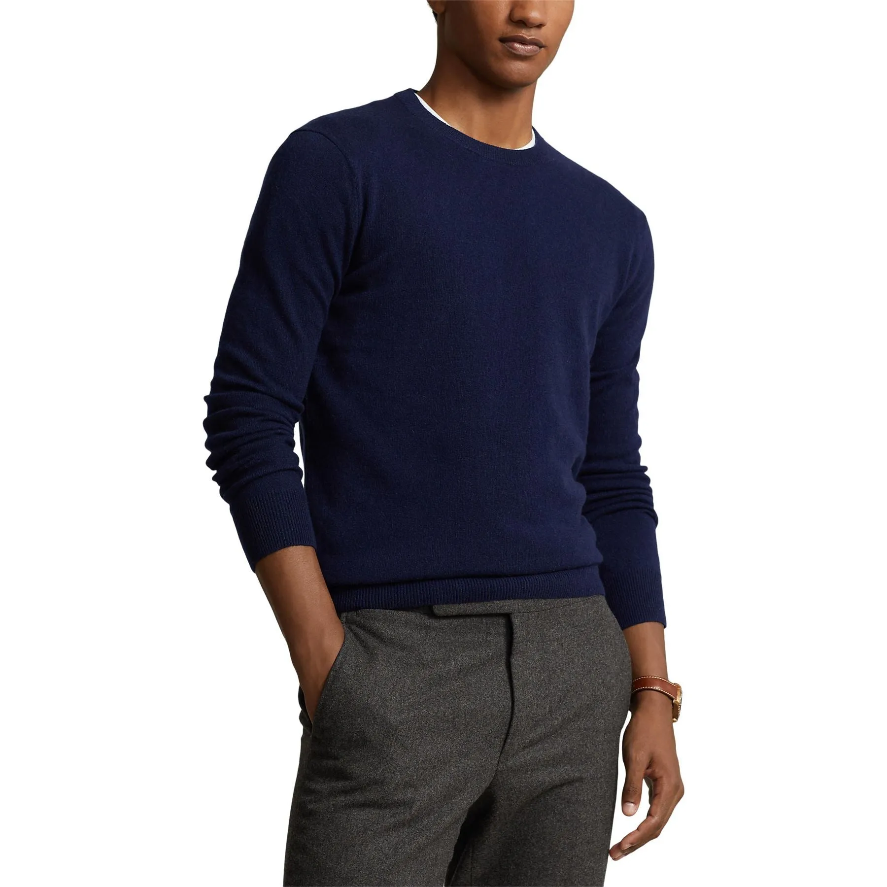 LS Washable Cashmere Crewneck Sweater Refined Navy - AW23