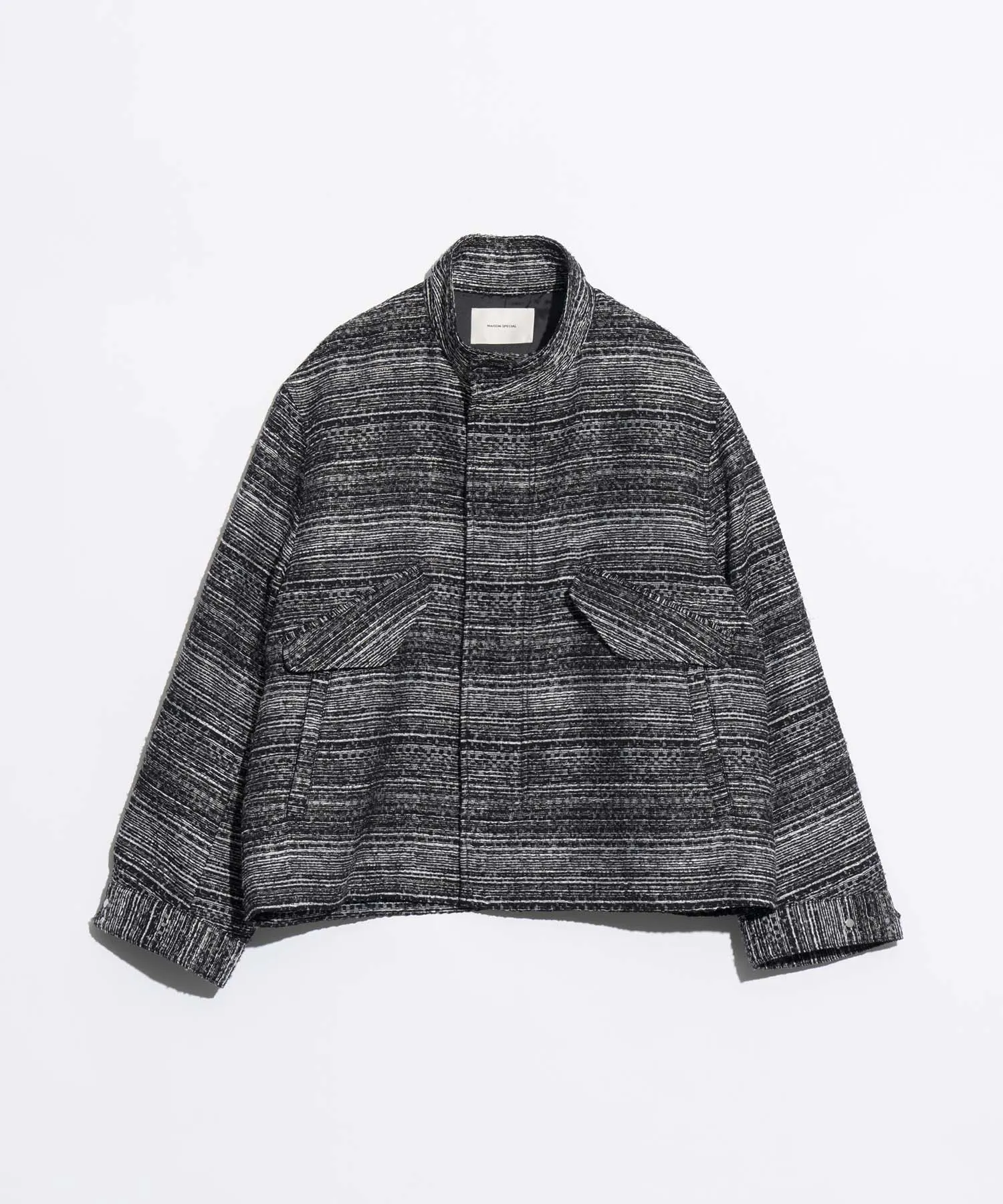 Mall Tweed Jacquard Dress-Over Short Mods Coat