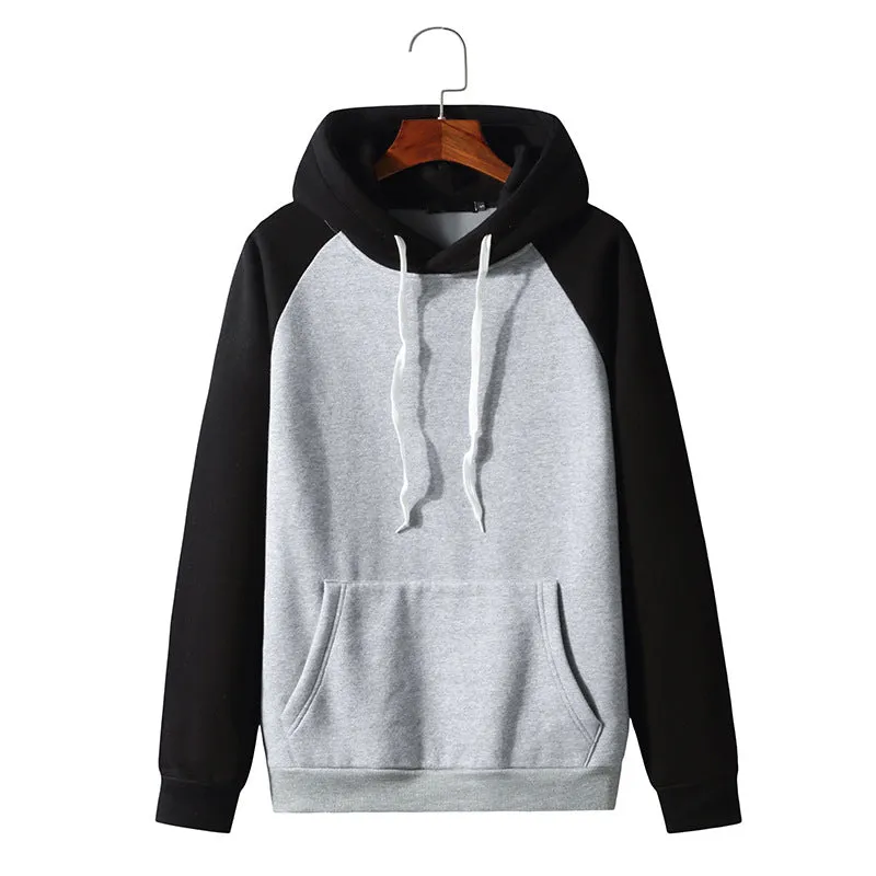 Men Pocket Sports Hooded Sweater Coat