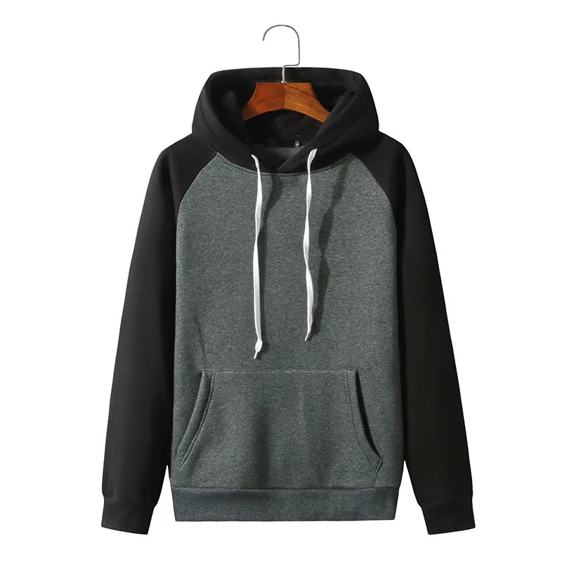 Men Pocket Sports Hooded Sweater Coat