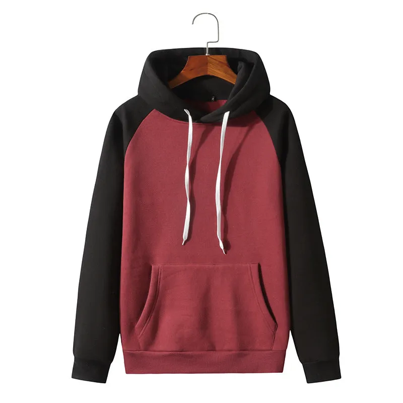 Men Pocket Sports Hooded Sweater Coat