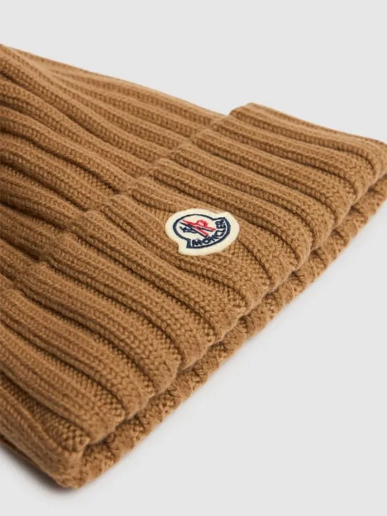 Moncler   Virgin wool beanie w/ pompom 