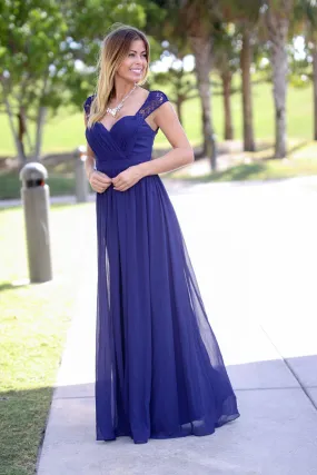 Navy Bridesmaid Maxi Dress