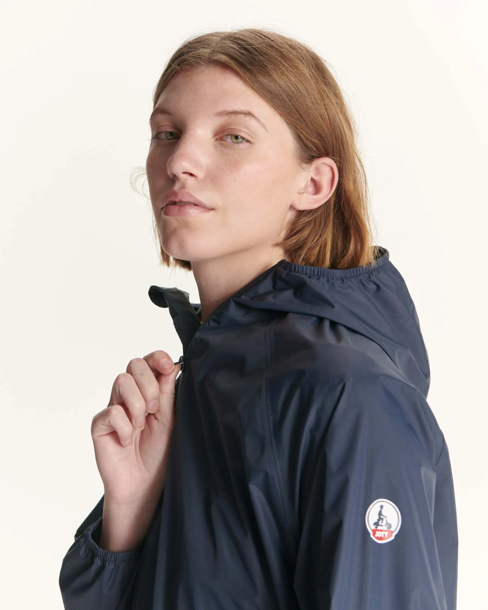 Navy Singapore packable waterproof jacket