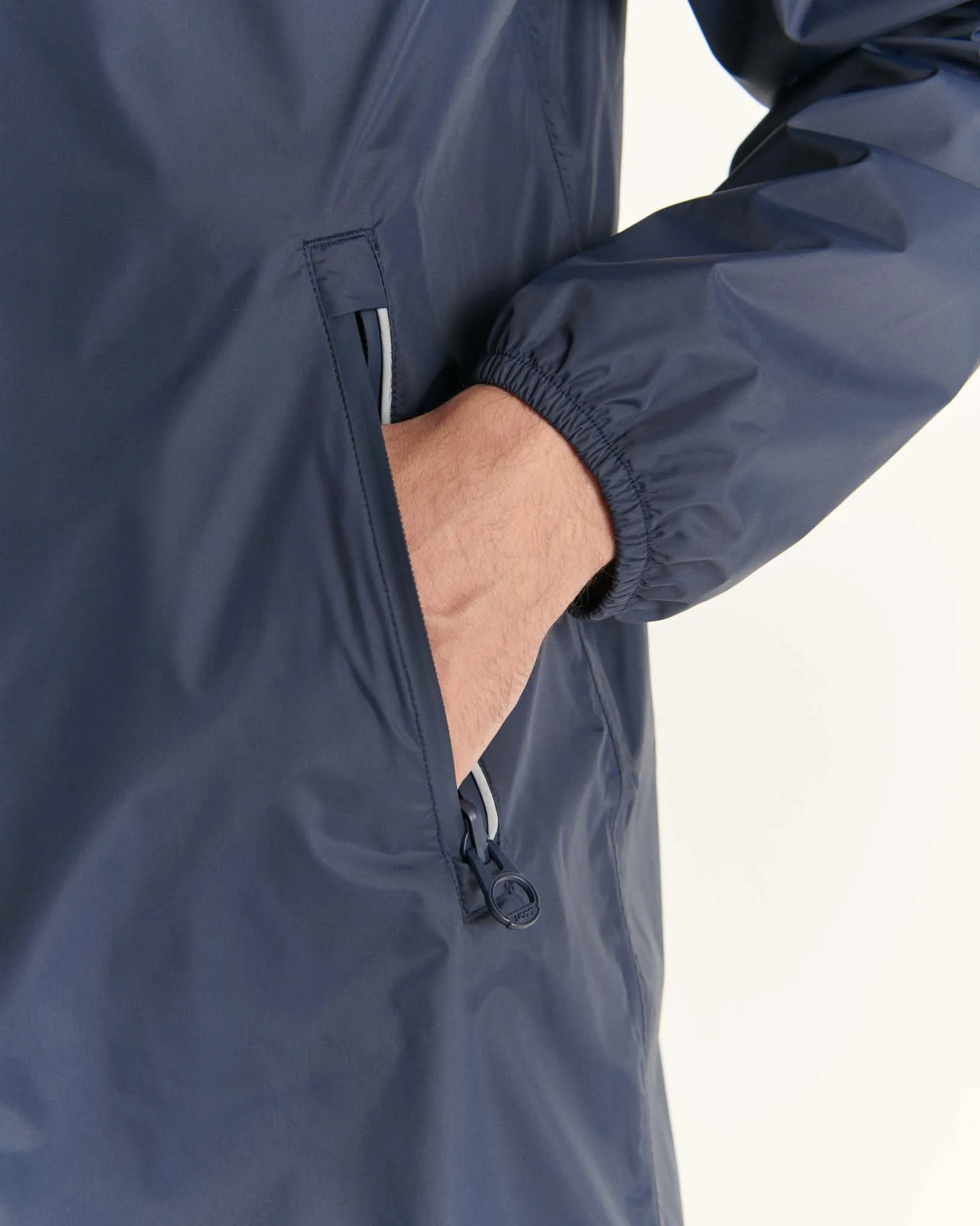 Navy Stockholm packable hooded jacket