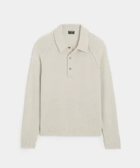 Nomad Cashmere Polo in Silver Mist