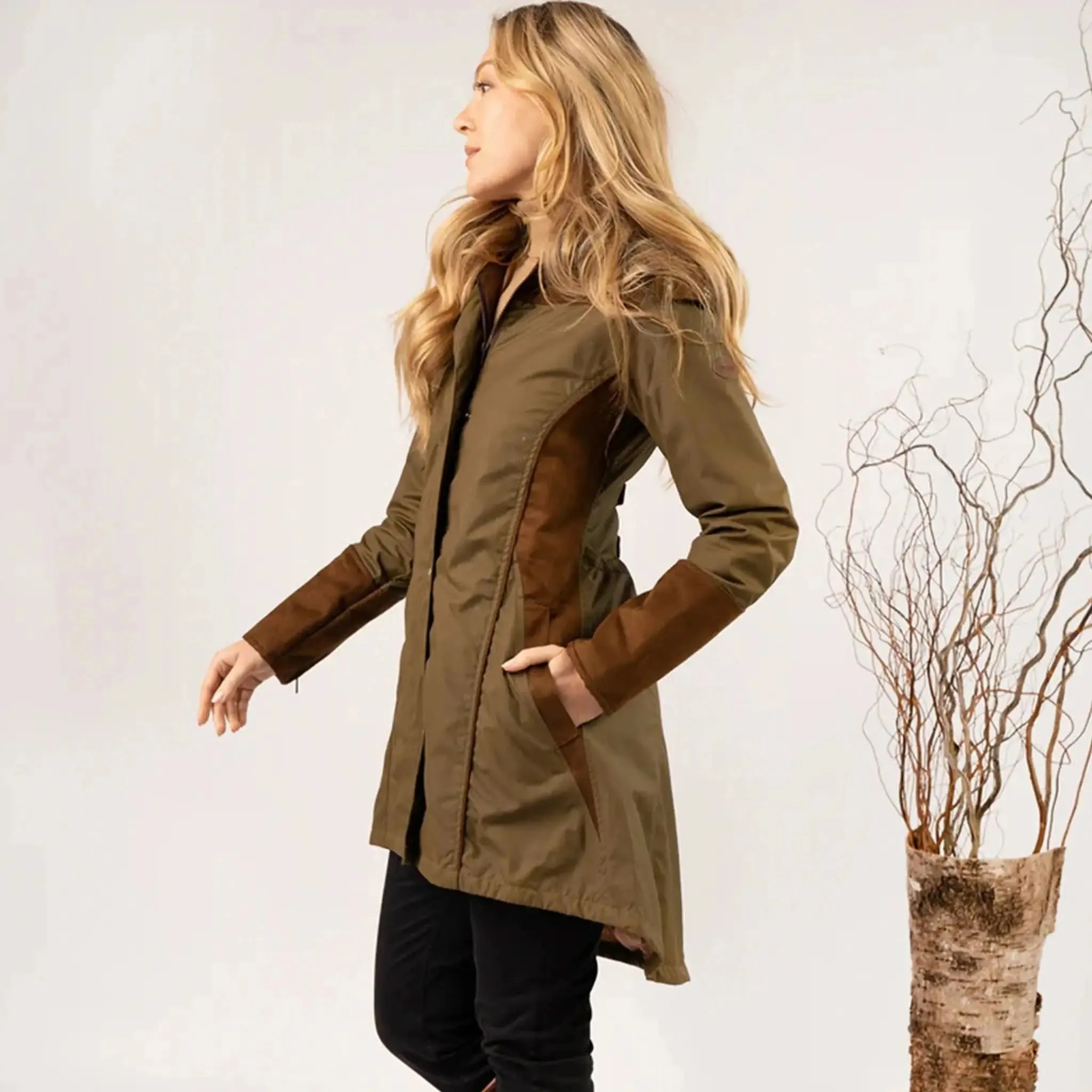 Odette Khaki Waterproof Coat