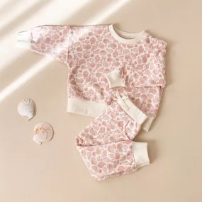 Organic Cotton Tracksuit Set- Pink Dust Seashell