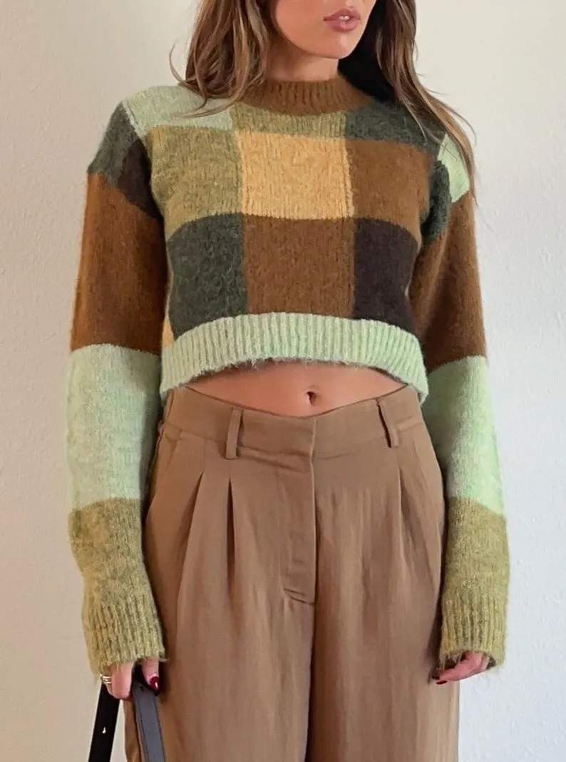 Patchwork Crop Sweater - FINAL SALE