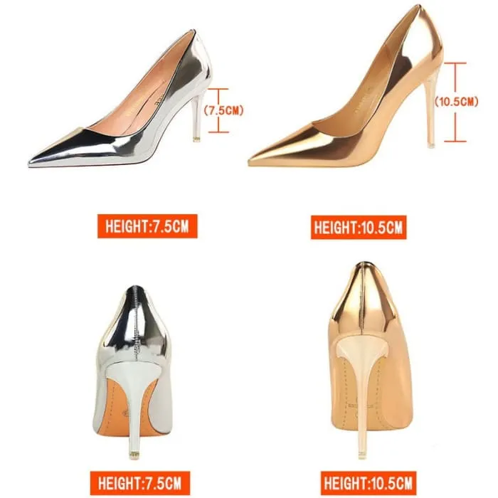 Patent Leather Sexy Women Wedding High Heels