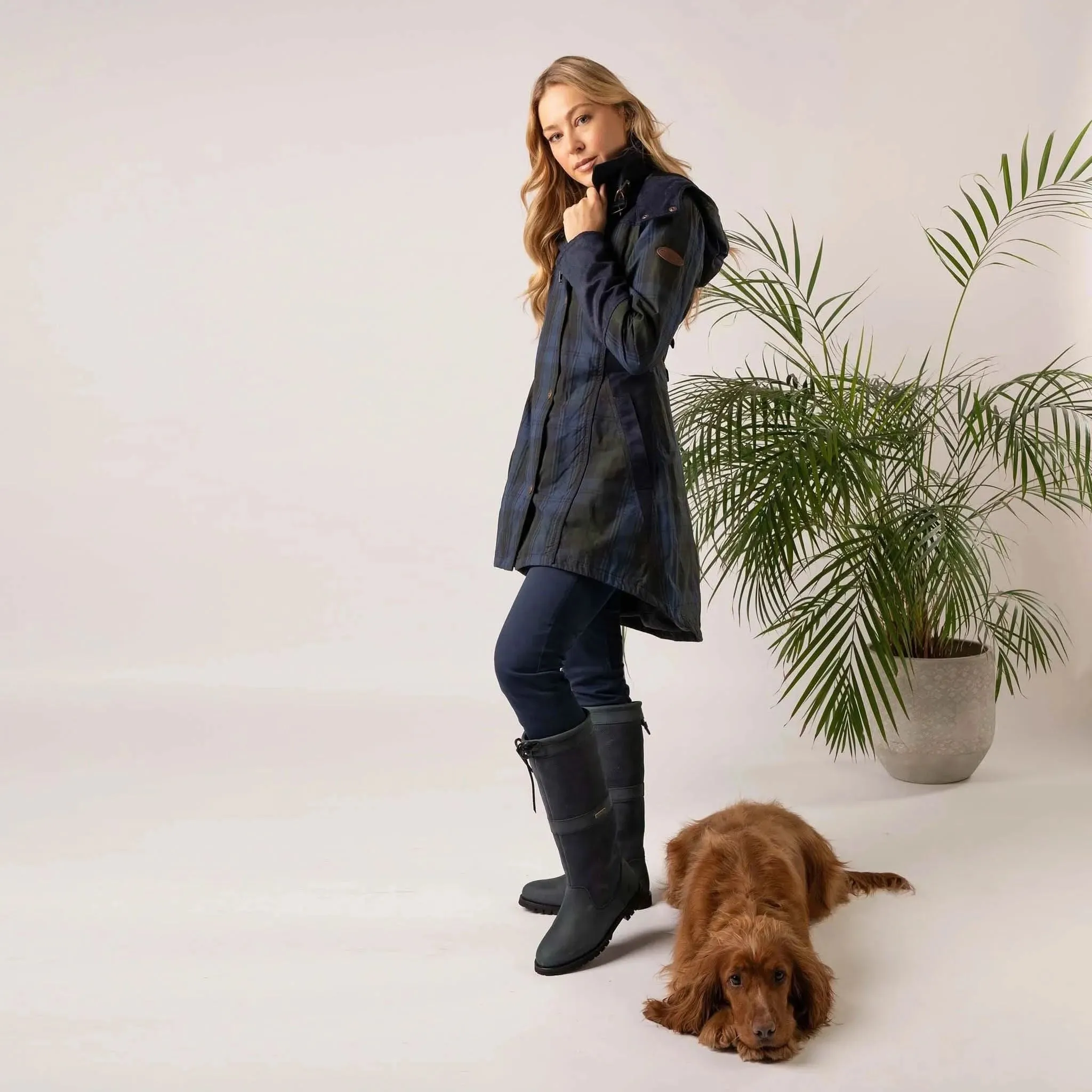 Perdita Check Waterproof Coat