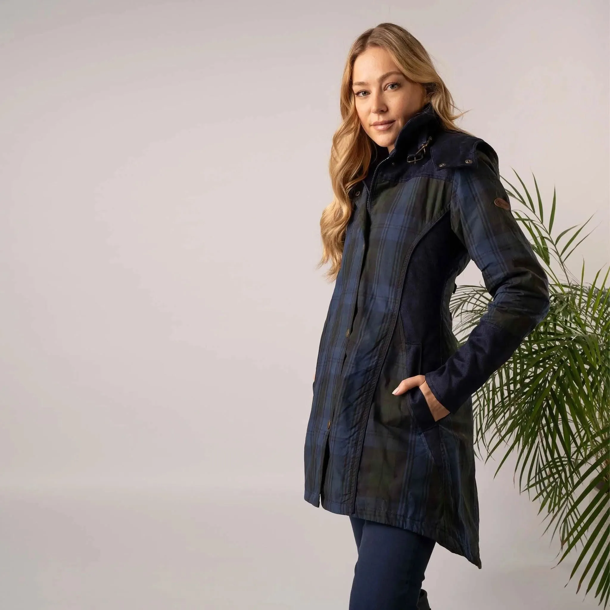 Perdita Check Waterproof Coat