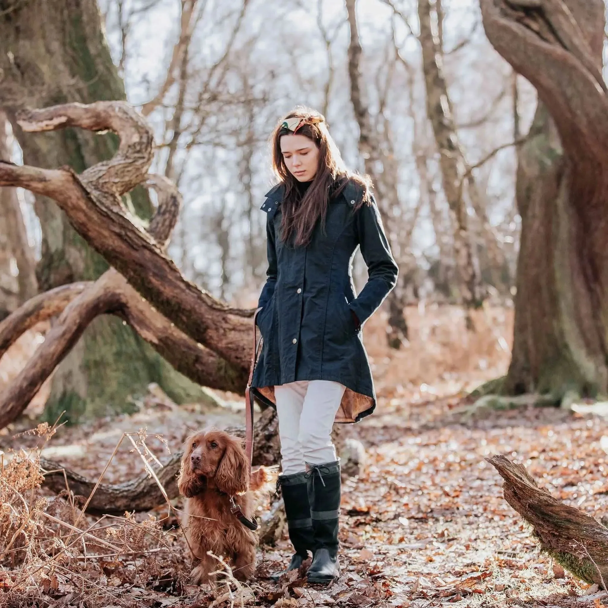 Perdita Navy Waterproof Coat