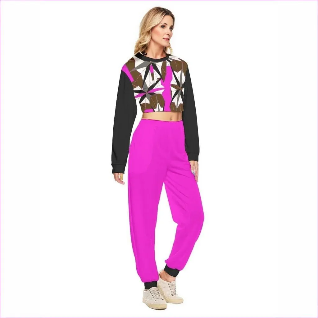 Pinaccle 4 Womens Cropped Sweatshirt Set