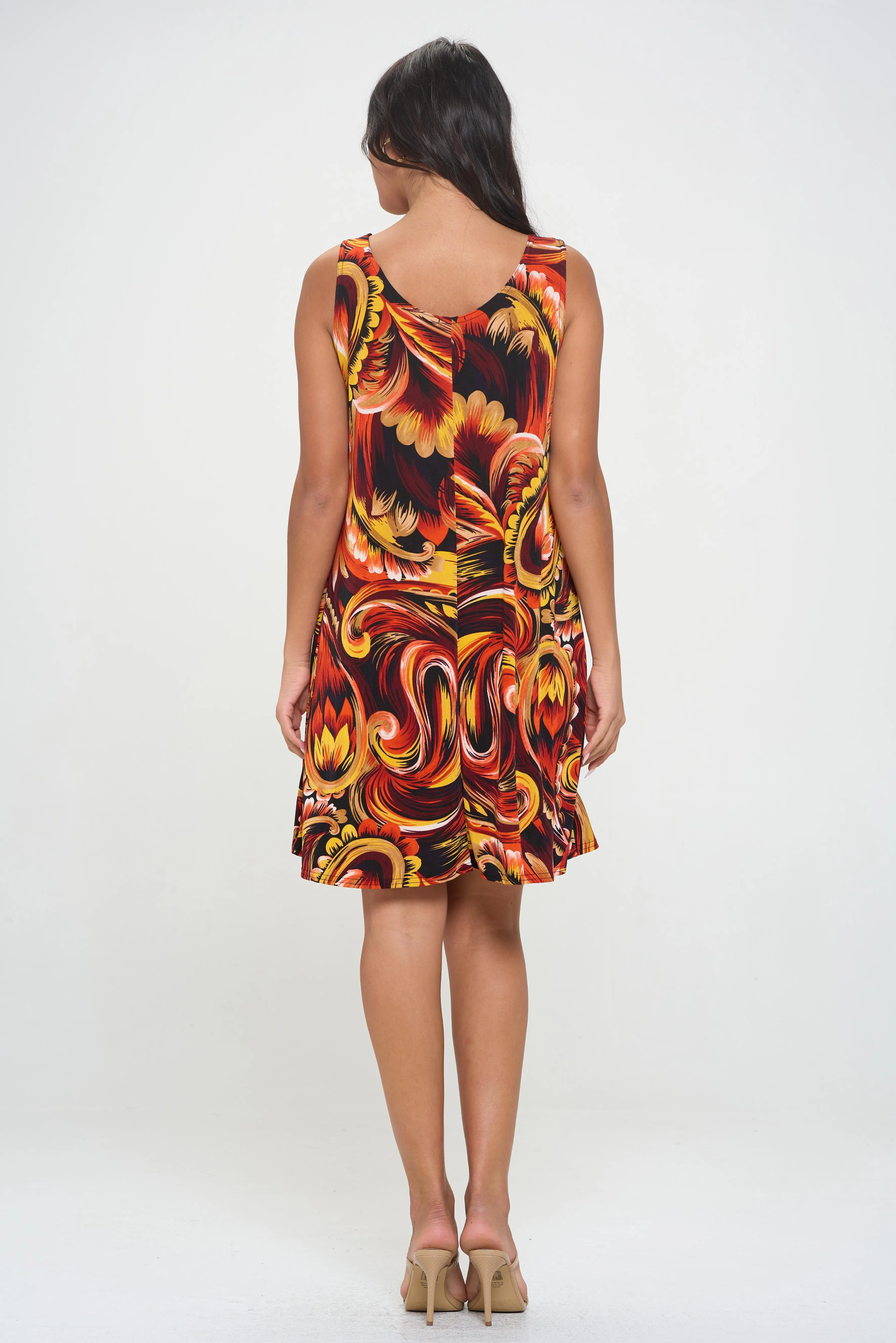 Print Missy Tank Dress-7003BN-TRP1-W435