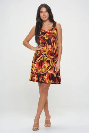 Print Missy Tank Dress-7003BN-TRP1-W435