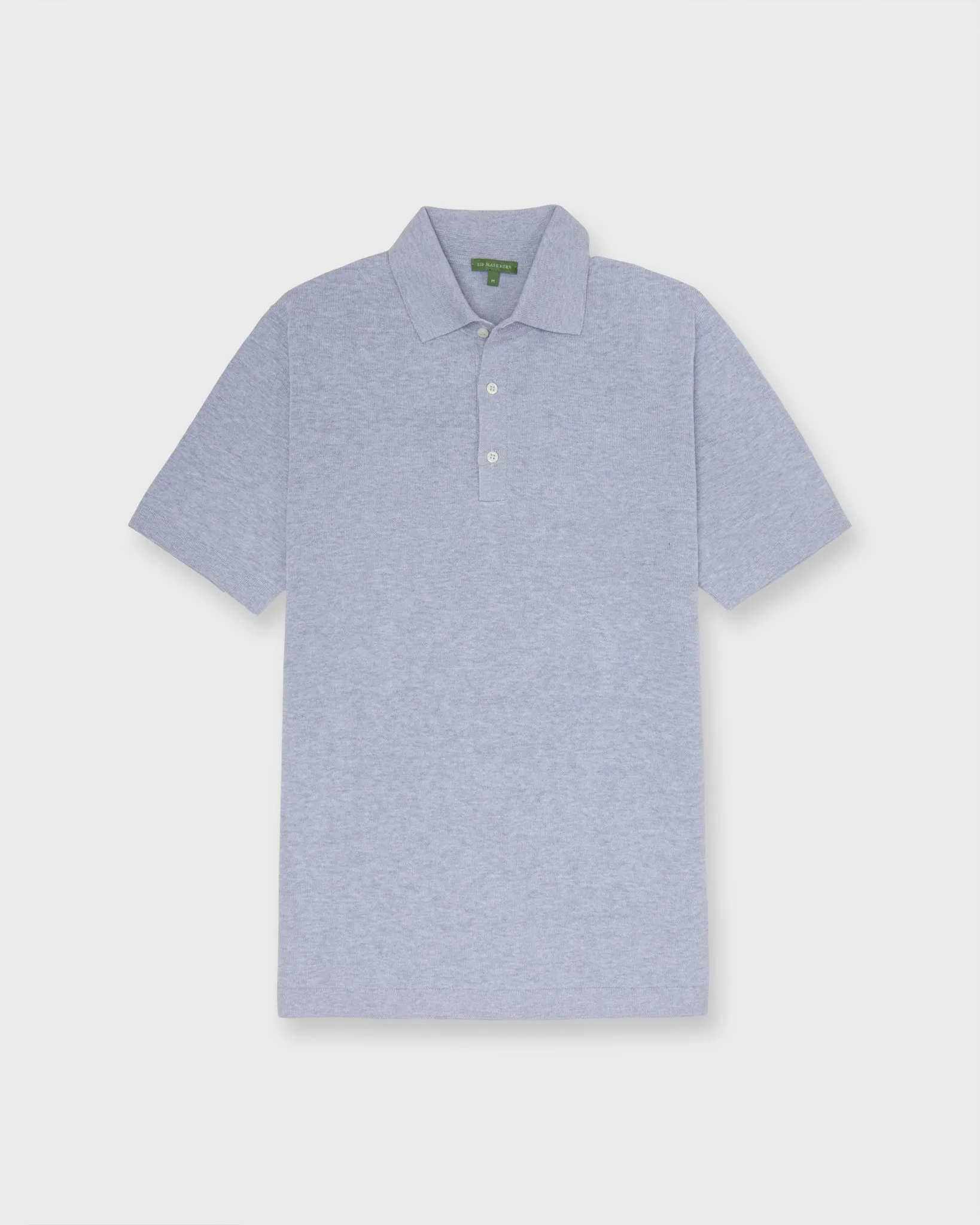 Rally Polo Sweater in Heather Fog Cotton