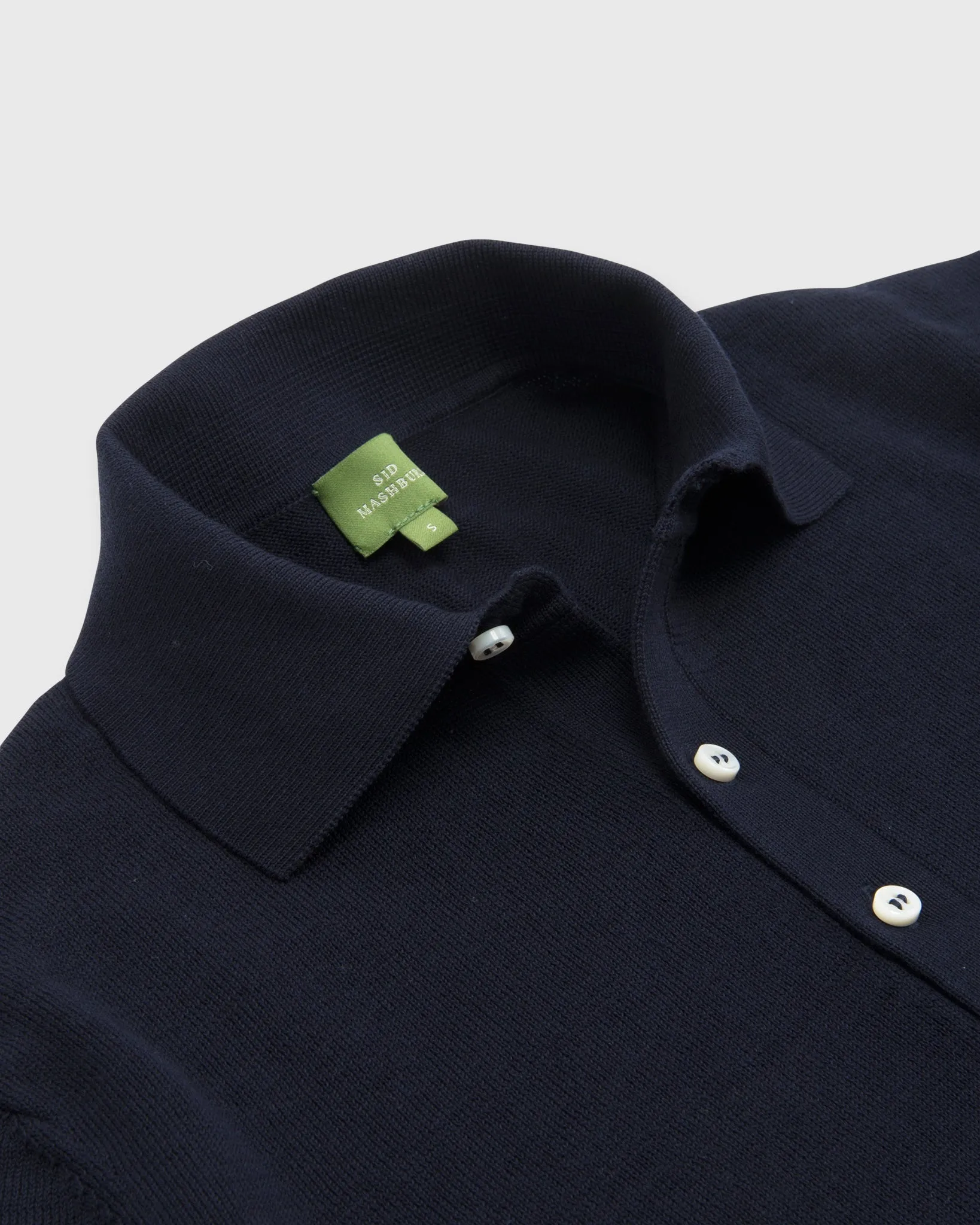 Rally Polo Sweater in Navy Cotton