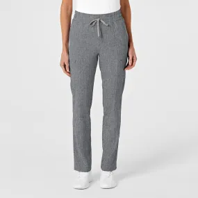 RENEW Women's High Waist Slim Leg Scrub Pant - Grey Heather