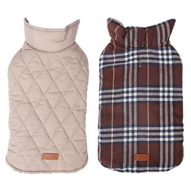 Reversible Plaid Waterproof Vest