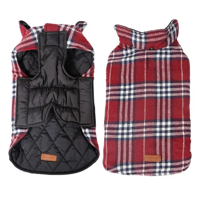 Reversible Plaid Waterproof Vest