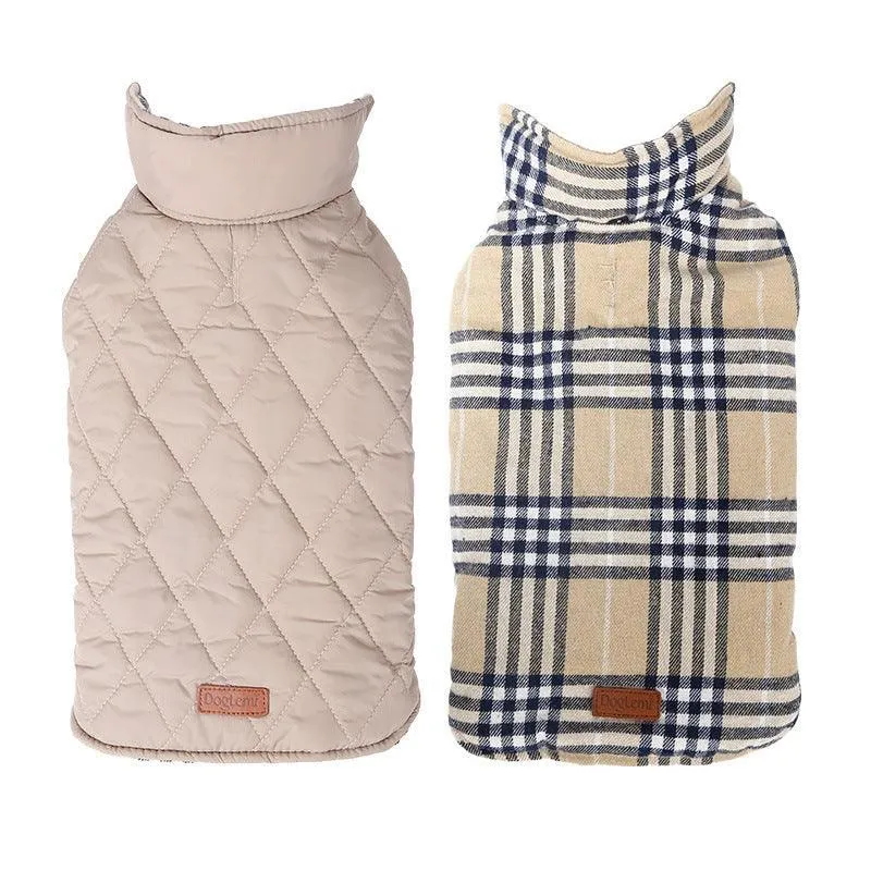 Reversible Plaid Waterproof Vest