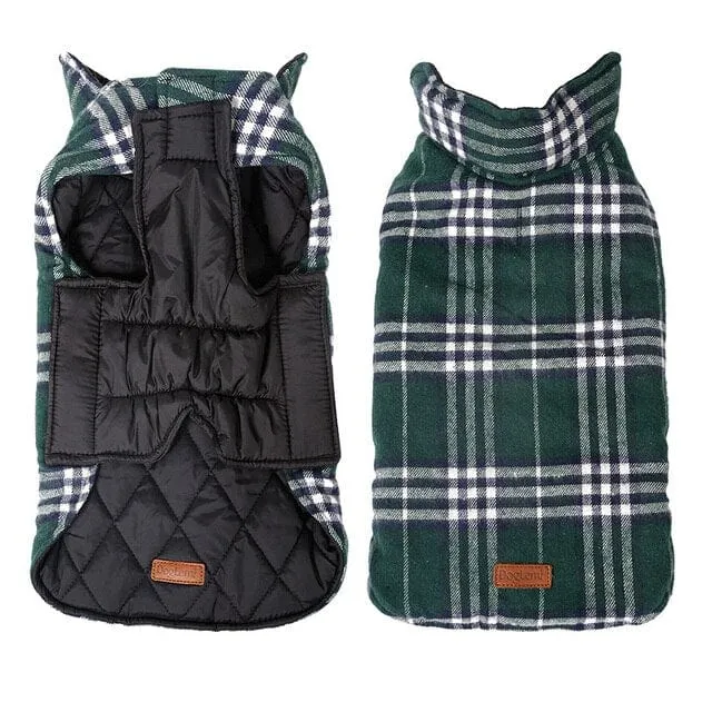 Reversible Plaid Waterproof Vest