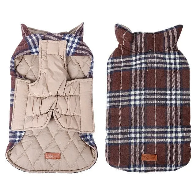 Reversible Plaid Waterproof Vest