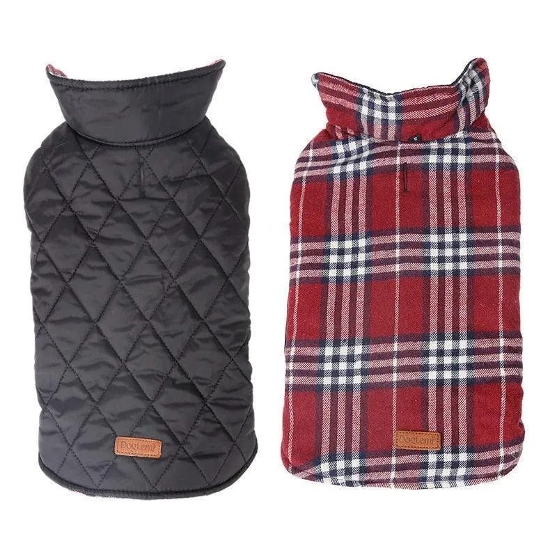 Reversible Plaid Waterproof Vest