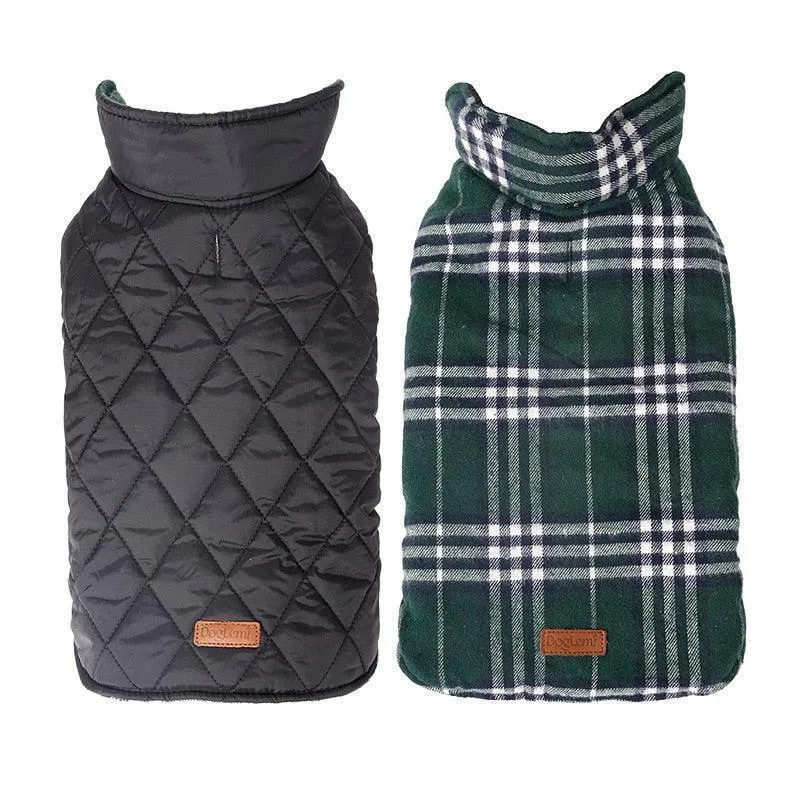 Reversible Plaid Waterproof Vest