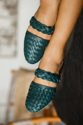 Sea Escape Slide Sandals in Emerald