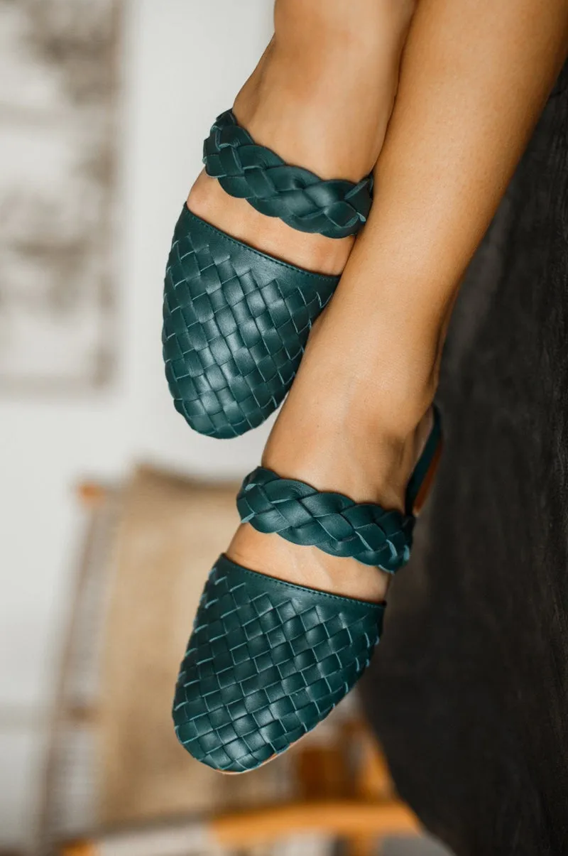 Sea Escape Slide Sandals in Emerald