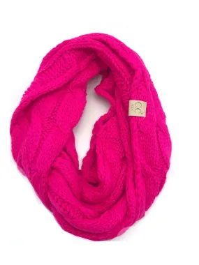 SF-800-KIDS NEON PINK INFINITY SCARF